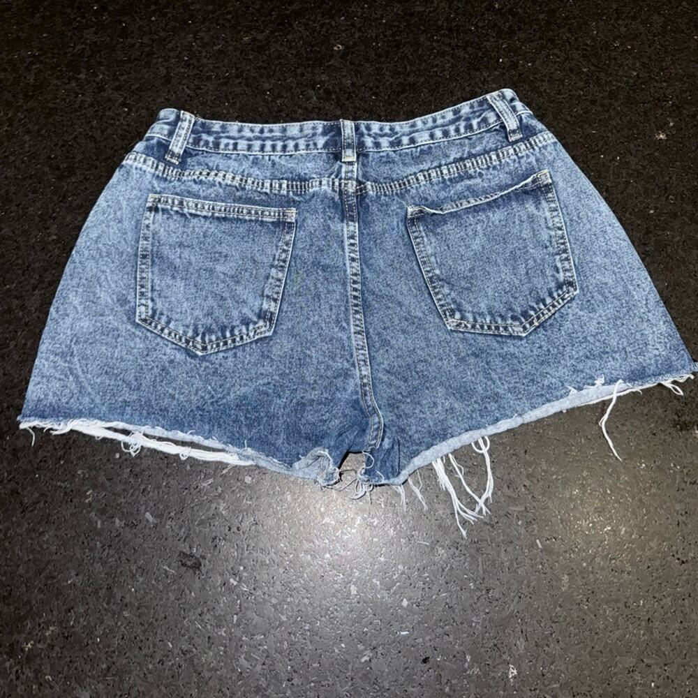 UEC SHEIN DISTRESSED High rise Denim Blue Jean Shorts SZ 30